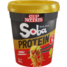 Nissin Soba Cup Protein Chili 93 g pikanuudeli
