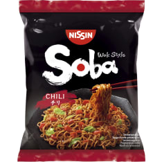 Nissin Soba Bag Chili 111 g pikavehnänuudeleita