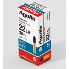 Aguila .22LR Subsonic HP 38 gr 50kpl rimfire cartridge