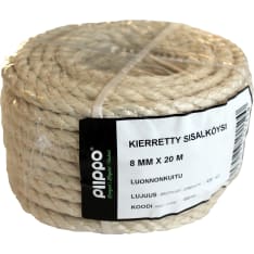 Piippo minikieppi 8mm x 20m kierretty sisalköysi