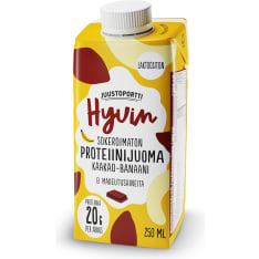 Juustoportti Hyvin 250ml kaakao-banaani proteiinijuoma