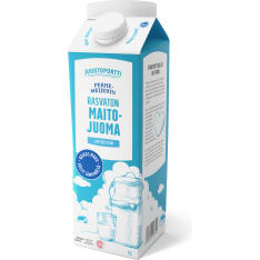 Juustoportti Perhemeijerin Laktoositon 1 l UHT rasvaton maitojuoma