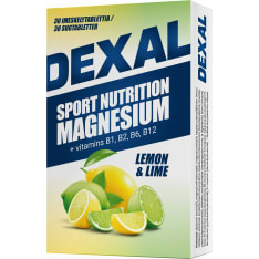 Dexal Sport Nutrition Magnesium+B Lemon-Lime 30 kpl 45 g imeskelytabletti ravintolisä