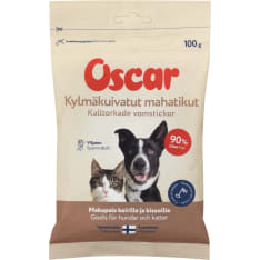 Oscar Kylmäkuivattu mahatikku 100 g koiran ja kissan herkku