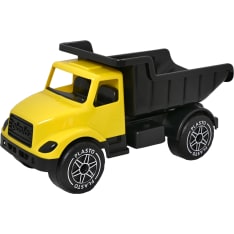 Plasto iso 60 cm keltainen kuorma-auto hiljaisilla renkailla