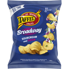 Taffel Big time Broadway sourcream & onion 260g maustettu sipsi
