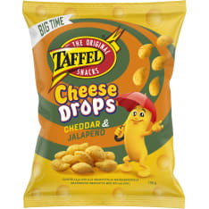 Taffel Cheese Drops cheddar & jalapeno 190 g maustettu juustosnacks