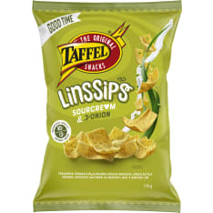 Taffel LinsSips sourcre*m & 3 x onion 115g maustettu linssisipsi