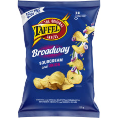 Taffel Broadway sourcream & onion 135g maustettu sipsi