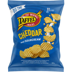 Taffel Cheddar & Sourcream maustettu sipsi 260g