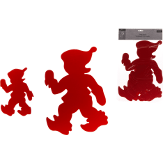 Kapel tonttuperhe ikkunakoriste