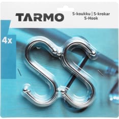 Tarmo s-koukku kromattu 4kpl