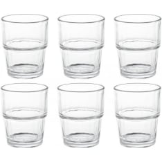 Maku Basic drinking glass 6 pcs stackable
