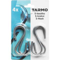 Tarmo 4 pcs silver metal s-hook