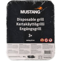 Mustang kertakäyttögrilli 3 kpl