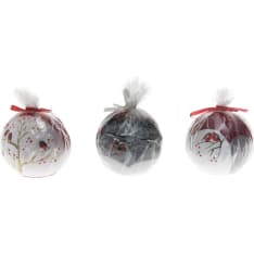 XMAS 8CM KÄSINMAALATTU PALLOKYNTTILÄ