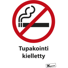 Tarmo opastekyltti, tupakointi kielletty
