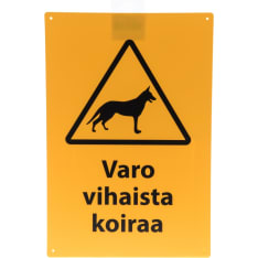 Tarmo opastekyltti, varo vihaista koiraa