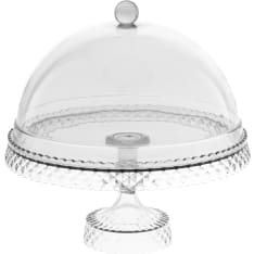 San acrylic cake plate with hood