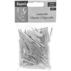 Kapelhobby 30mm 100g lasiputki suora hopea