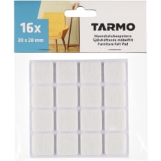 Tarmo 20 x 20 mm valkoinen 16kpl neliö huonekaluhuopa