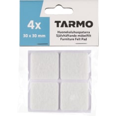 Tarmo 30 x 30 mm white 4-piece square furniture felt