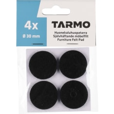 Tarmo 30 mm black 4-piece round furniture felt