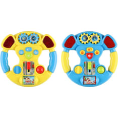 Steering wheel toddler toy with lights and music