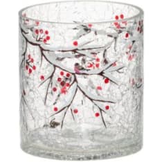 4Living Red Feather glass lantern