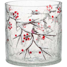 4Living Red Feather glass lantern