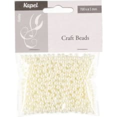 Kapel 5mm valkoiset askarteluhelmet
