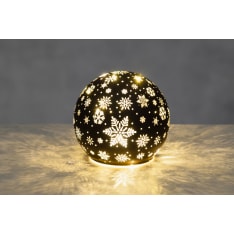 Finnlumor 3D 12cm led snowflake decorative glass balloon