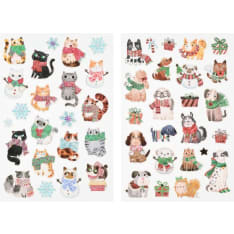 Kapel Xmas dog/cat sticker