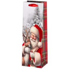 Winteria Joulupukki ja peura pullolahjakassi