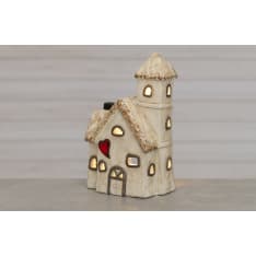 Finnlumor Cedar City ceramic house with led lights