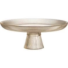 Maku pleated champagne 30cm cake plate