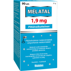 Vitabalans Melatal Pitkävaikutteinen 1,9 mg  90 tabl. ravintolisä