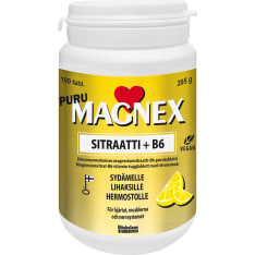 Vitabalans Magnex Sitraatti 375 mm + B6 100 tabl. ravintolisä