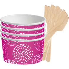 Huhtamäki Future Smart 130 ml 10 pcs cardboard ice cream cup and spoon