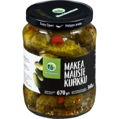 Herkkumaa 670/360g makeita maustekurkkuja