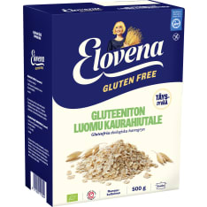Elovena 500g gluteeniton luomu täysjyväkaurahiutale
