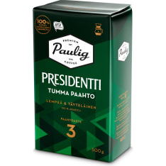 Paulig Presidentti Tumma Paahto 500g kahvi suodatinjauhatus