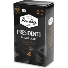 Paulig Presidentti Black Label 450g kahvi suodatinjauhatus