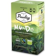 Paulig Mundo Kolumbia & Honduras Luomu Suodatinjauhatus 450g kahvi