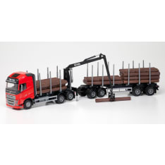 EMEK 71305E Volvo FH16 punainen tukkirekka + nosturi