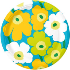 Marimekko Unikko sinivihreä 10 kpl 18cm lautanen
