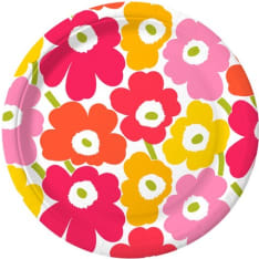 Marimekko Mini unikko pinkkikeltainen 20 kpl 23cm lautanen