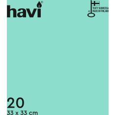 Havi turkoosi 20 kpl 33 cm lautasliina