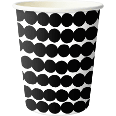 Marimekko Räsymatto mustavalkoinen 50 kpl 250ml kuumakuppi