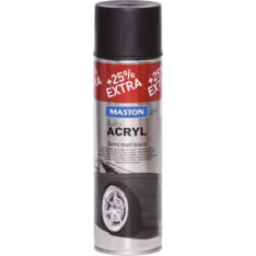 Maston AutoAcryl 500ml puolikiiltävä musta spraymaali